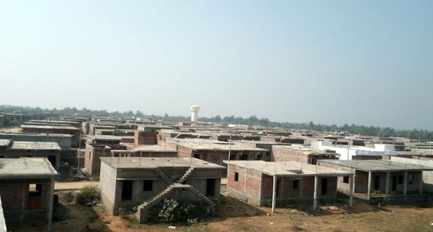 Sturdy brick houses were constructed at relocation site in New Kirtipur. (Photo by M. Basudev Rao)